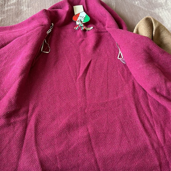 New a ida made in Italy pink and tan knit open cardigan sweater medium - Picture 4 of 6